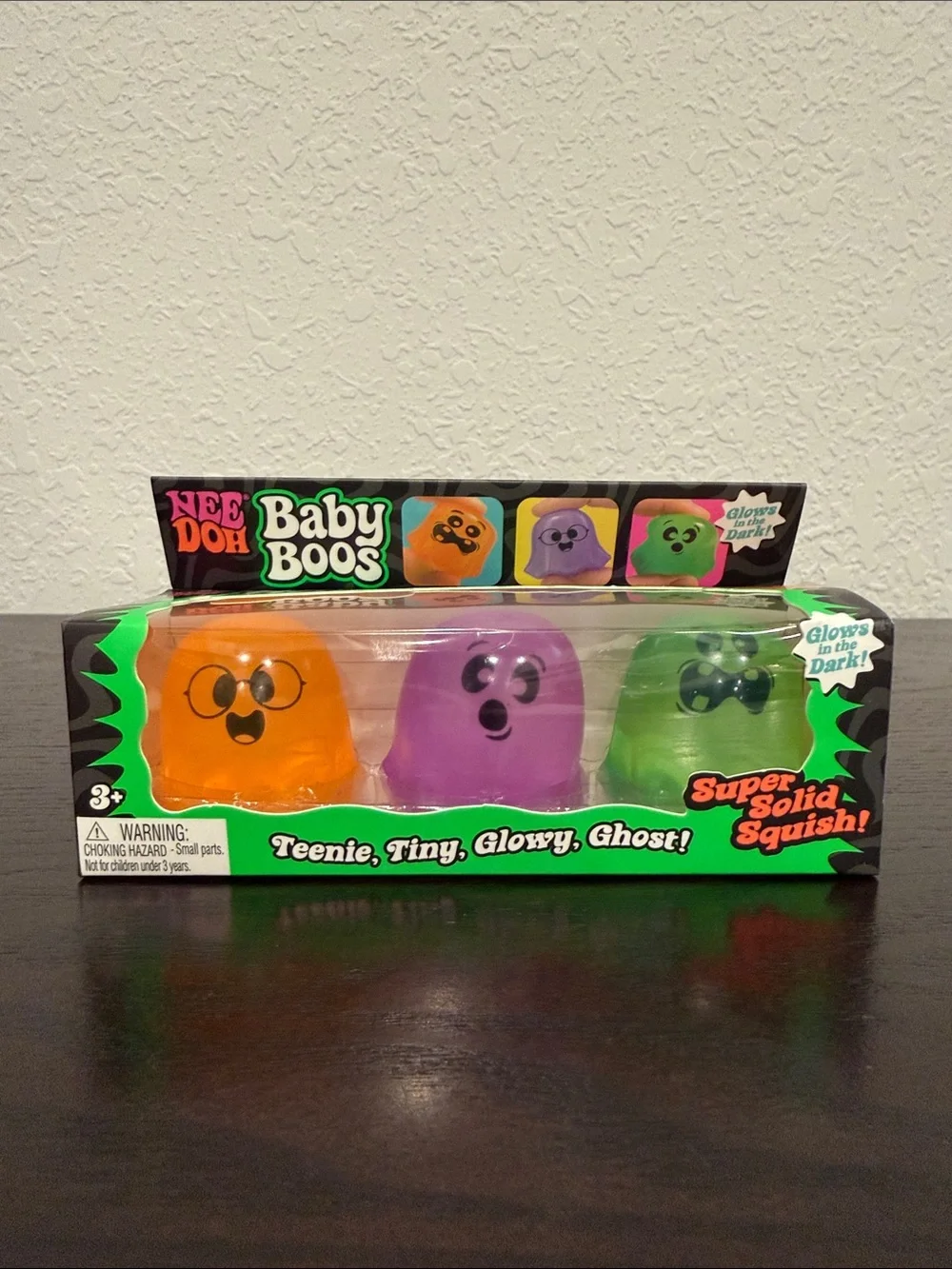 NeeDoh Glow-In-The-Dark Baby Boos Squishy Toy Set